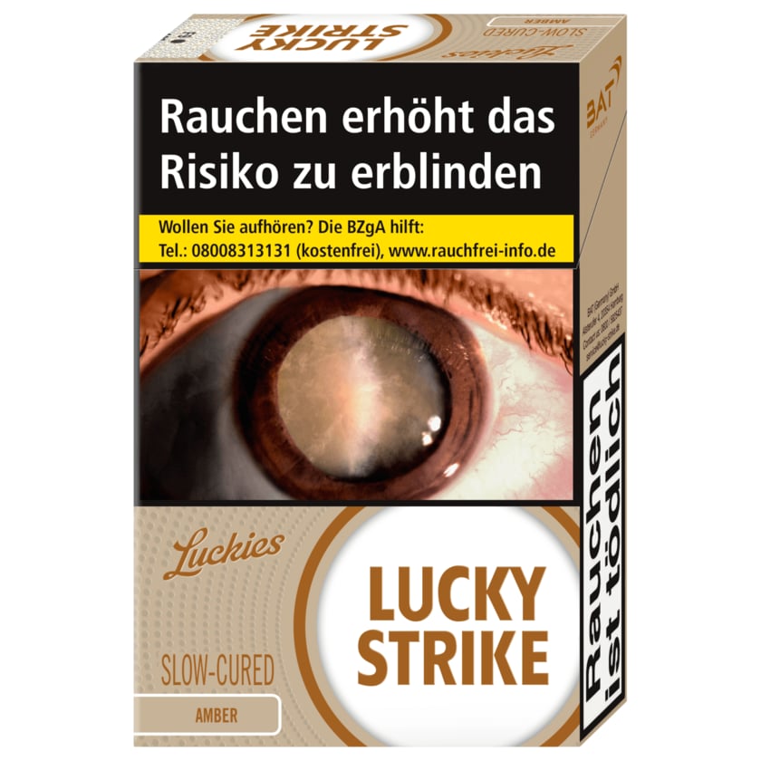 Lucky Strike Slow-Cured Amber 20 Stück